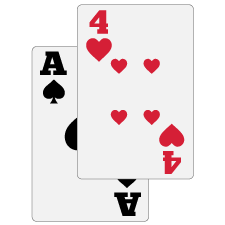 cards A & 4