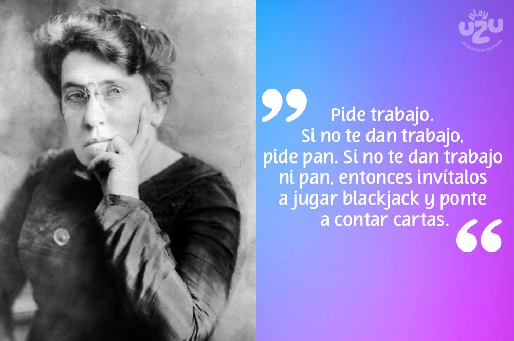 Emma Goldman with quotation