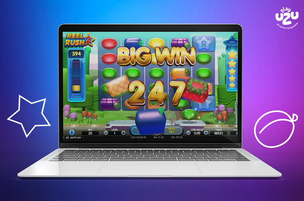 Winning spin on a video slot, preferably with visible paylines