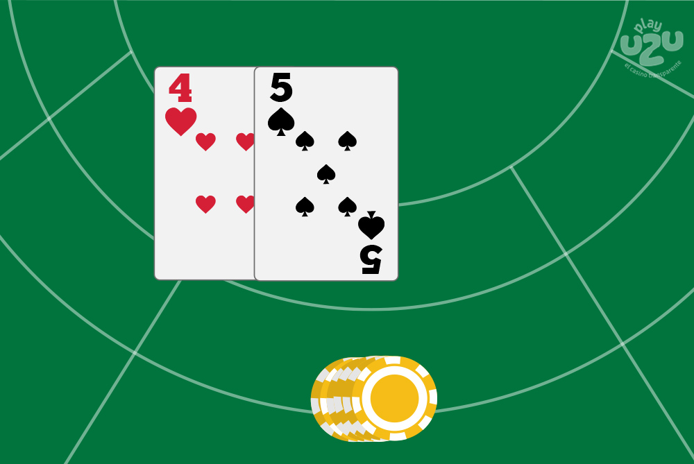 Winning baccarat hand, adding up to 9