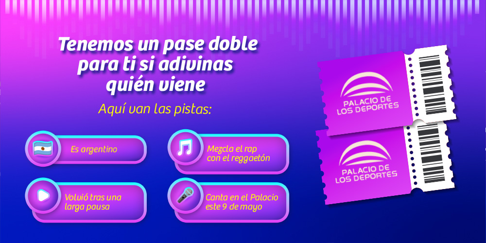 Dinámica en nuestras redes sociales para poder ganar boletos en el Palacio de los Deportes